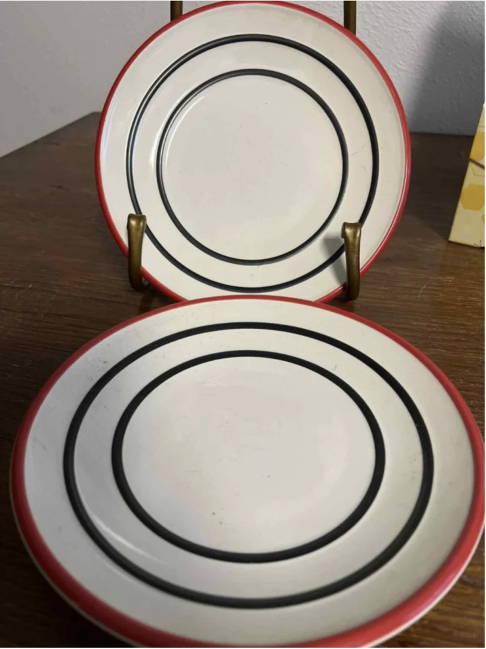 Pfaltzgraff Empire Red Salad Plates Set of 2 7.5in Discontinued Vintage HTF